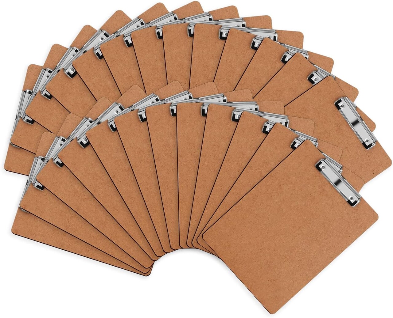 Clipboards, 25 Pack Hardboard Office Clipboards Low Profile Clip Standard A4 Letter Size, ECO Friendly